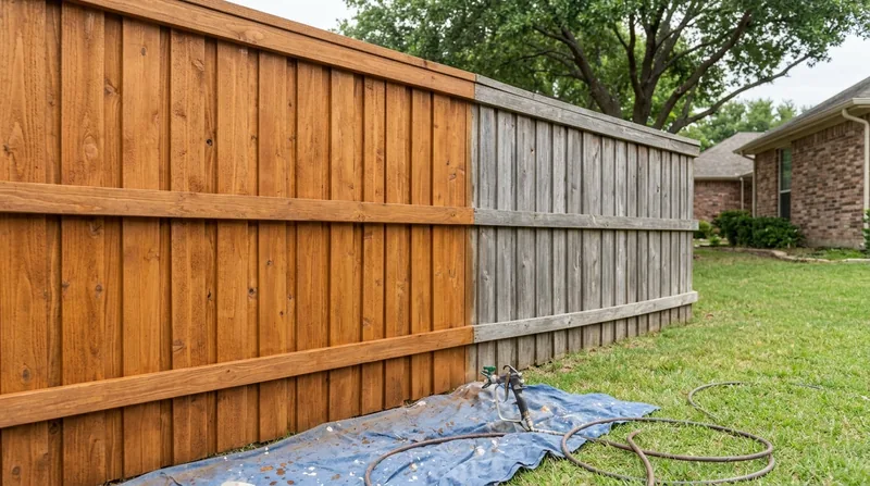 Fence Staining & Restoration Plano